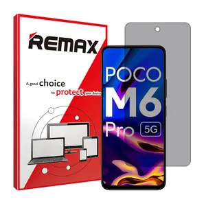 Remax brand shockproof Privacy screen protector glass for Xiaomi Poco M6 Pro