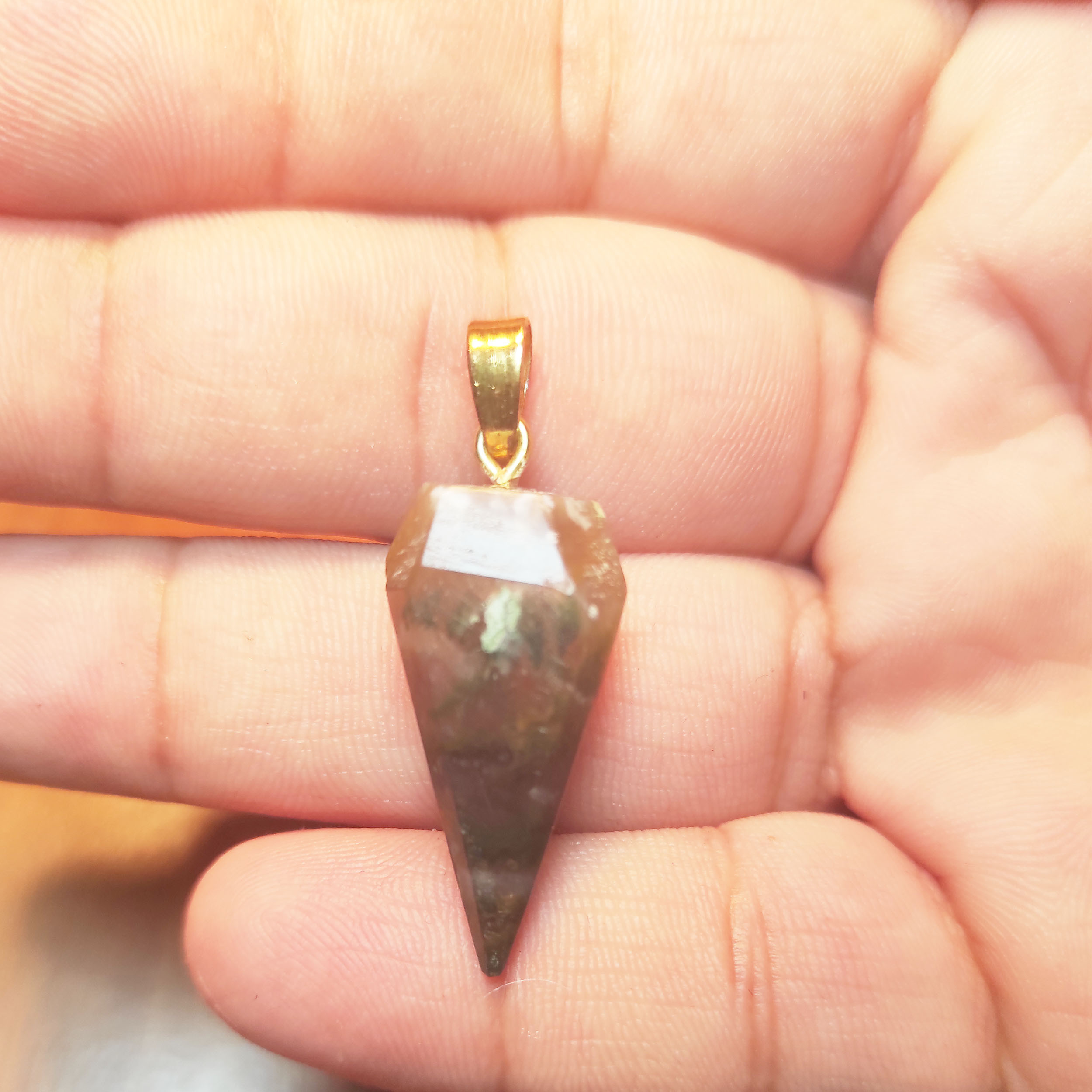 آویز گردنبند مدل عقیق شجر طرح منشور 456711 آویز گردنبند مدل عقیق شجر طرح منشور 456711