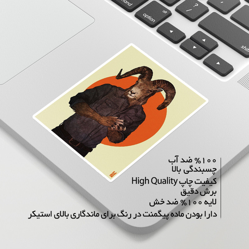 استیکر لپ تاپ ماسا دیزاین طرح movie مدل STKA00217