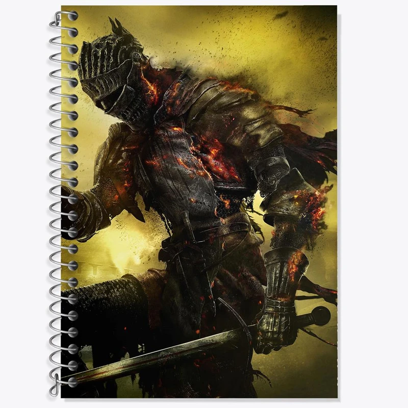 دفتر زبان 50 برگ خندالو مدل سه خط طرح کاور رسمی دارک سولز کد 30675