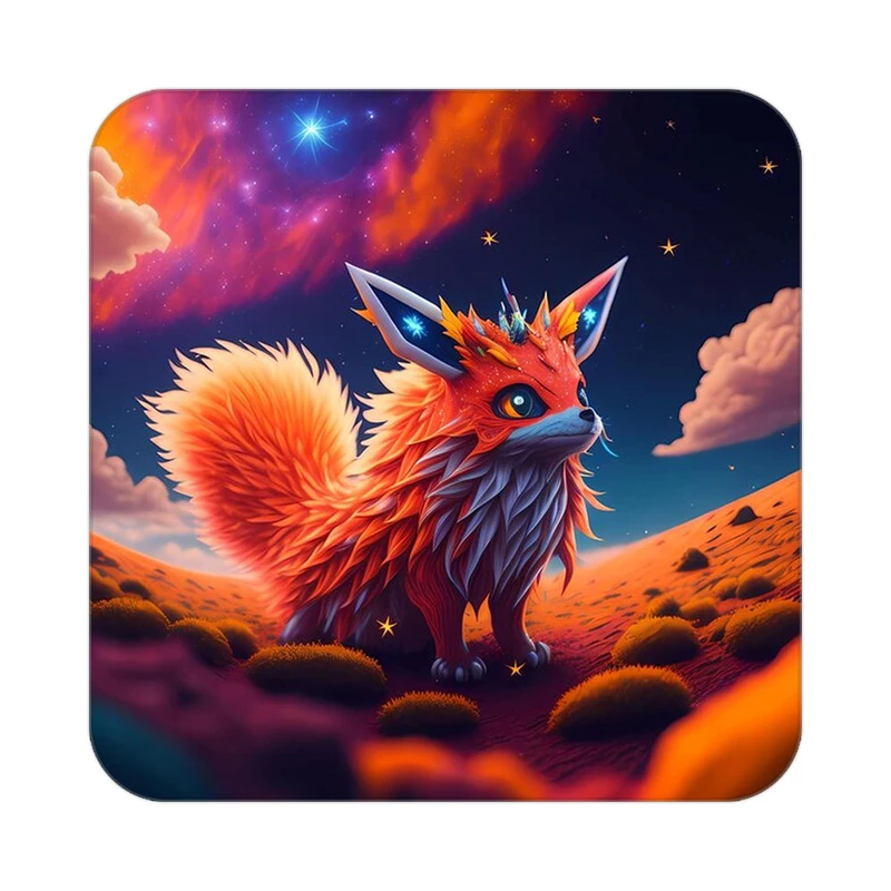 زیر لیوانی کاکتی طرح حیوانات رنگی مدل mp26602