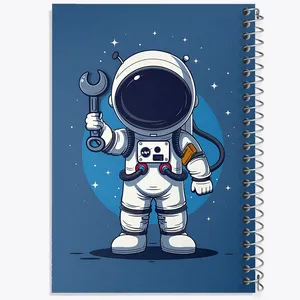 دفتر شطرنجی 50 برگ خندالو طرح فضانورد کد N5089