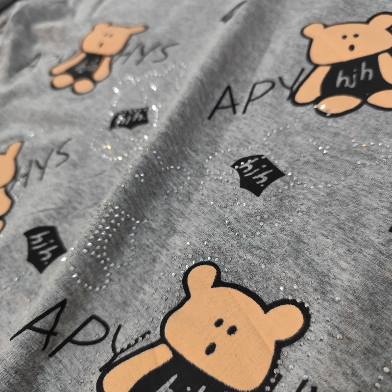 ست تی شرت آستین بلند و شلوار زنانه مدل ملانژ کد 16