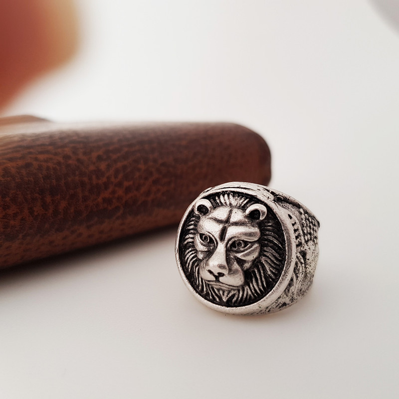 انگشتر مردانه طرح شیر کد a122 انگشتر مردانه طرح شیر کد a122