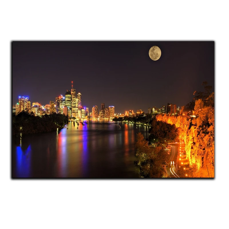 تابلو شاسی بکلیت طرح مهتاب و منظره شهر در شب مدل SH-483