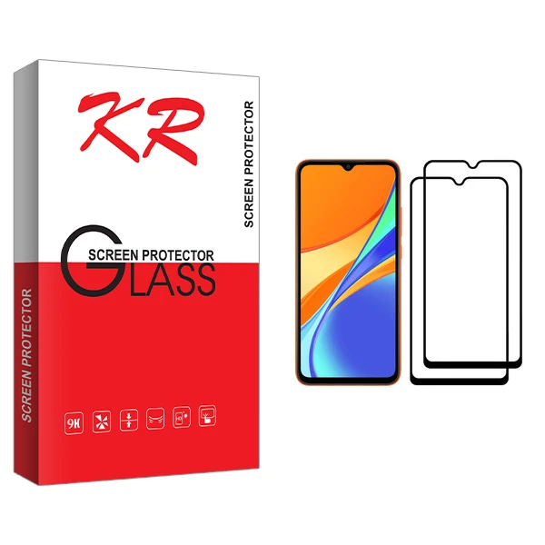 محافظ صفحه نمایش کی آر مدل +HD مناسب برای گوشی موبایل شیائومی Redmi 9C بسته دو عددی