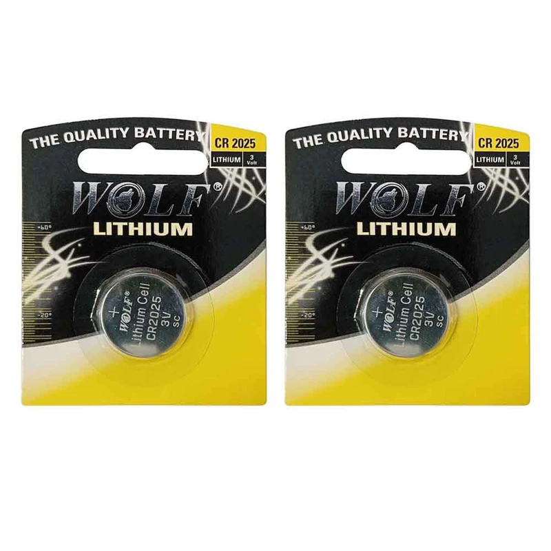 باتری سکه ای ولف مدل W-2025 بسته دو عددی