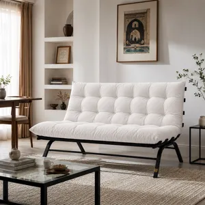مبل راحتی سه نفره با روکش مخمل و پایه فلز دکورادو مدل سپهر