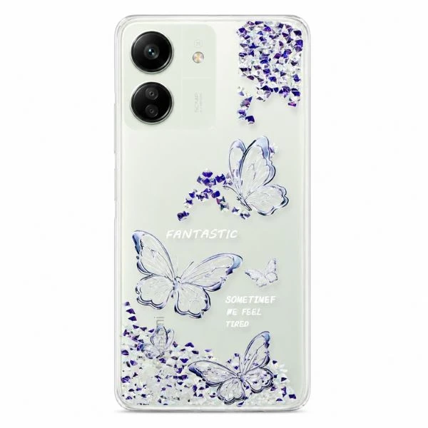 کاور کد 01 طرح پروانه آکواریومی مناسب برای گوشی موبایل شیائومی Redmi13c 4G
