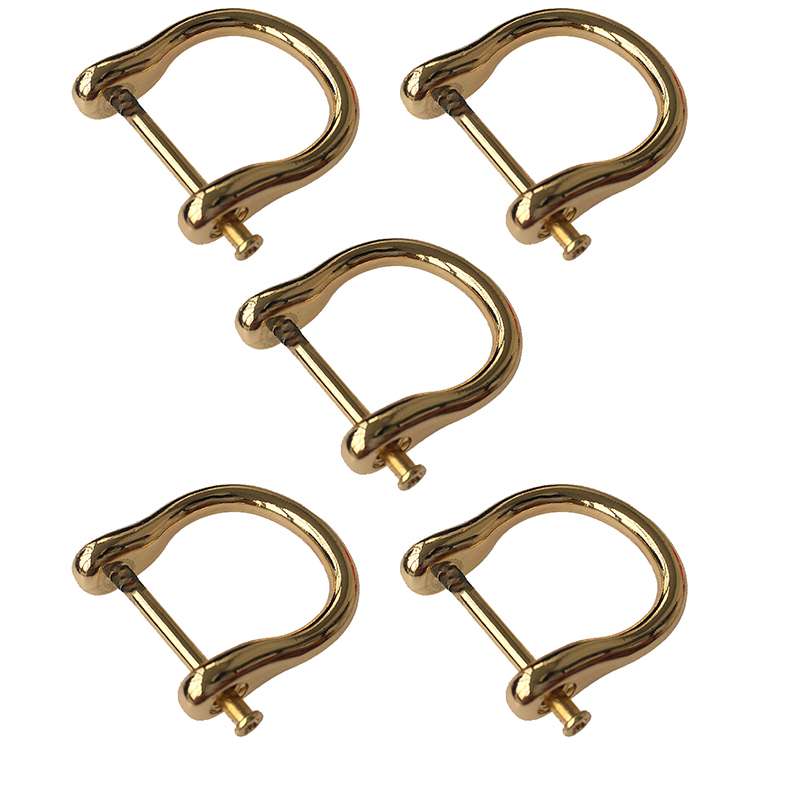 حلقه پیچی مدل اعلاء طرح نعلی کد Rnd_2Goldpinx5 بسته 5 عددی
