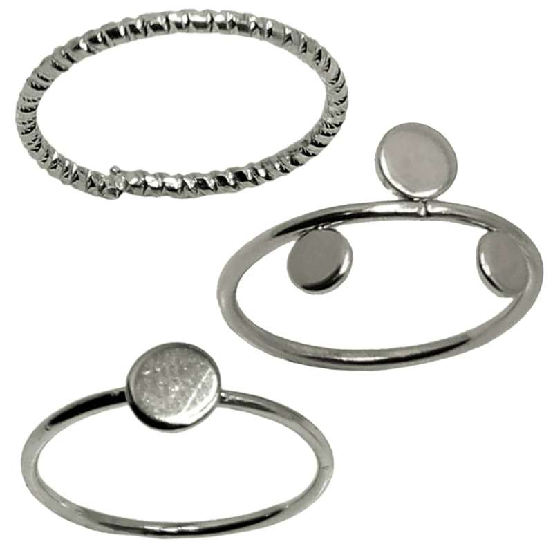 بند انگشتی زنانه کد RKH_1303 مجموعه 3 عددی