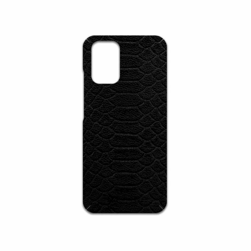 برچسب پوششی ماهوت مدل Black-Snake-Leather مناسب برای گوشی موبایل شیائومی Redmi Note 10s