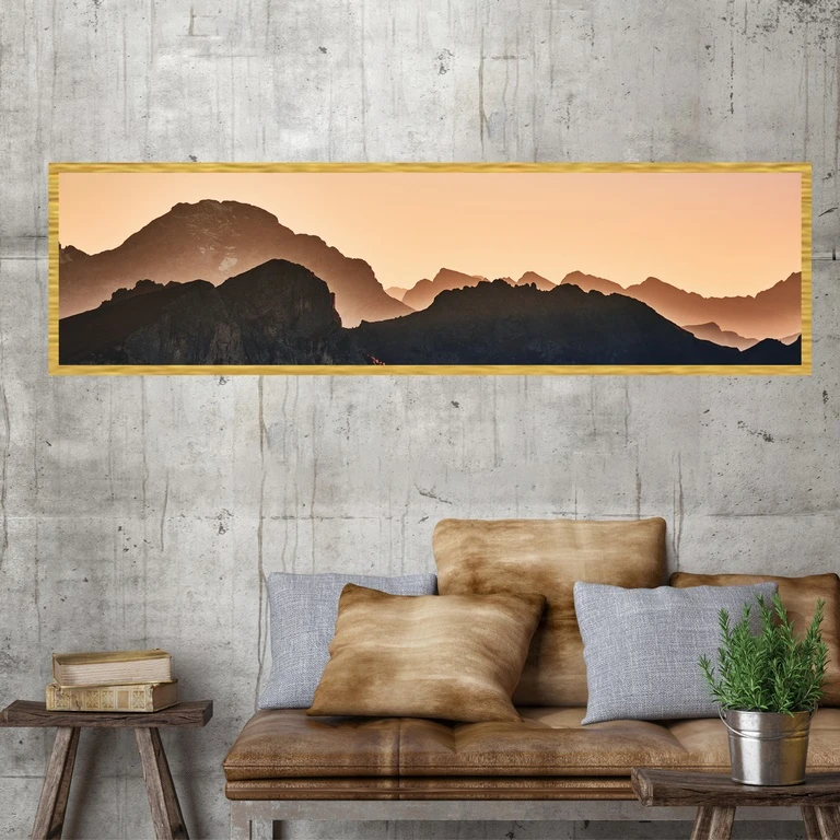 تابلو بکلیت طرح منظره کوهستان مدل کشیده T-7595