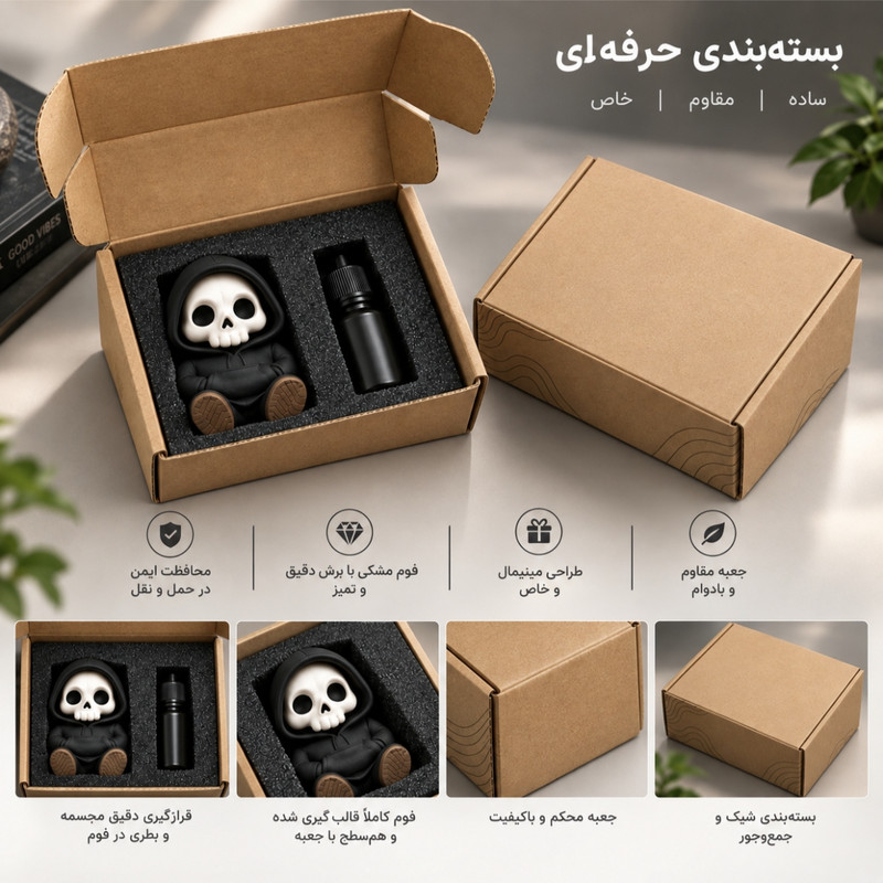 خوشبوکننده خودرو مدل اسکلت با رایحه صندل حجم 20 میلی لیتر 