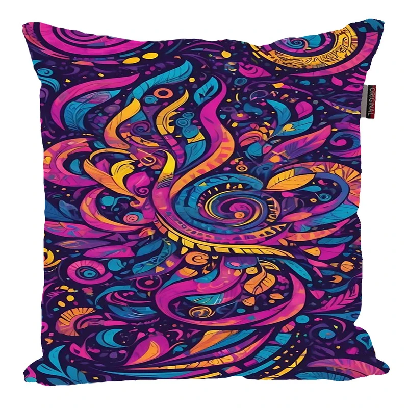 کوسن پاد آفرین مدل فانتزی رنگی برگ کد 954