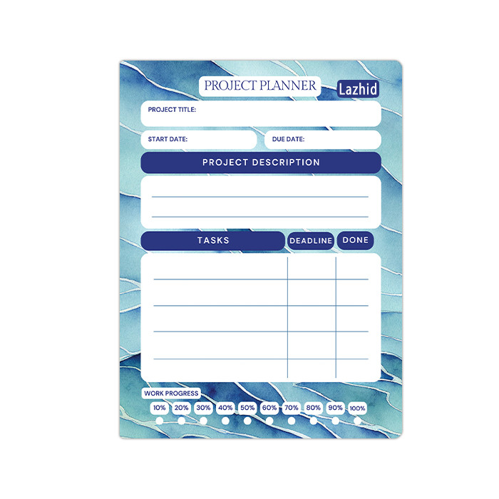 تخته وایت برد لاژید مدل برنامه ریزی پروژه سایز 14x18 سانتی متر