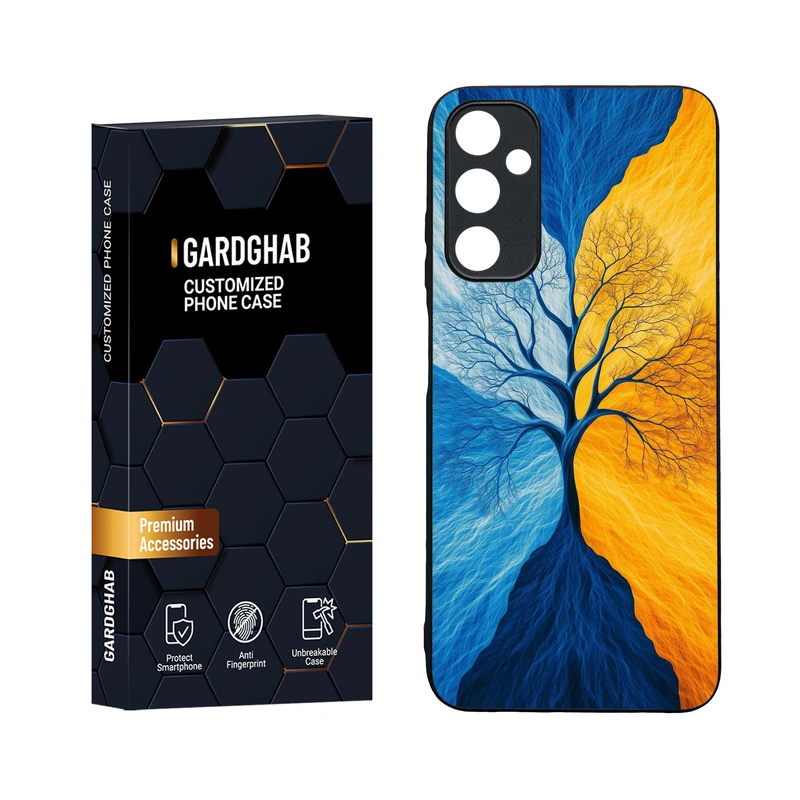 کاور گارد قاب مدل دورژله ای پشت گلس هنری مناسب برای گوشی موبایل سامسونگ Galaxy A05s