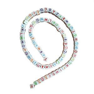 مهره دستبند مدل حروف جورچین الفبای انگلیسی بسته 78 عددی