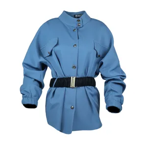 شومیز آستین بلند زنانه مدل کمر کشی o96