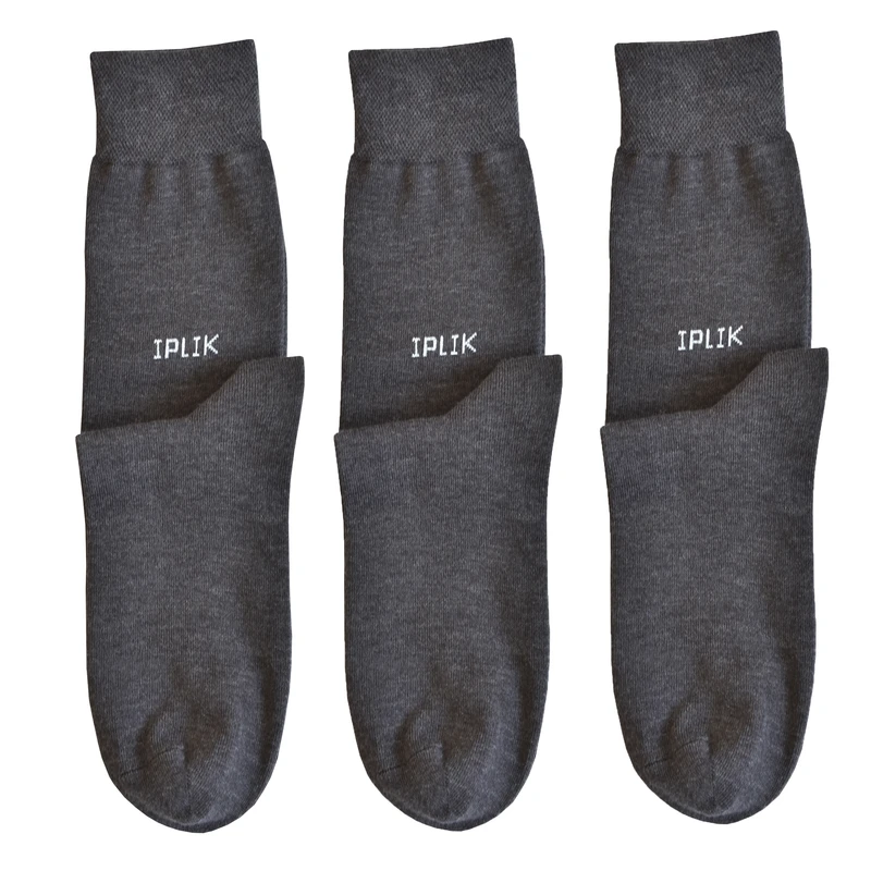 جوراب ساق بلند مردانه ایپلیک کد MZP بسته 3 عددی