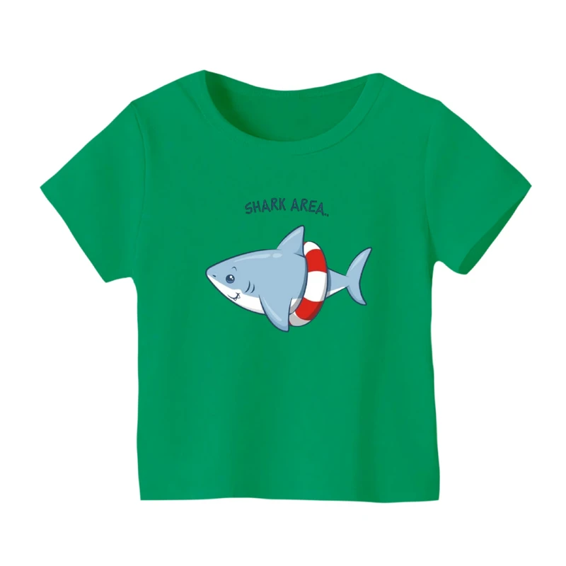 تی شرت آستین کوتاه بچگانه مدل کوسه کد ۷