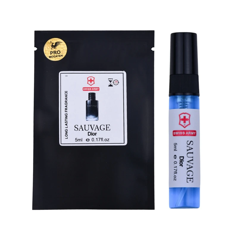 عطر جیبی مردانه سوئیس آرمی مدل ساواج دیور با رایحه خنک حجم 5 میلی‌لیتر