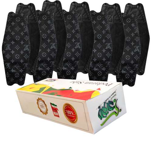 ماسک تنفسی بانوان سبز مدل سه بعدی رنگی مجموعه 10 عددی 