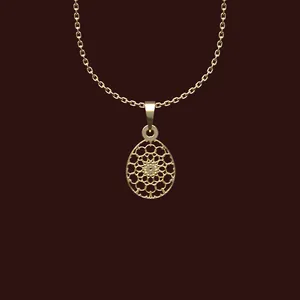 گردنبند طلا 18 عیار زنانه مدوپد مدل هندسی کد X2-1-1278