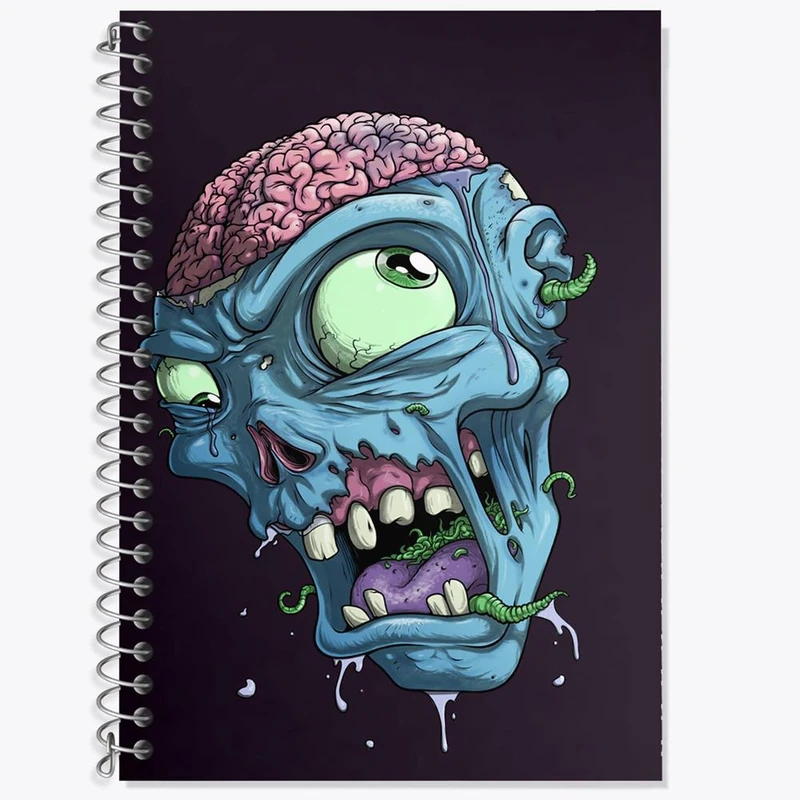 دفتر زبان 50 برگ خندالو مدل دو خط طرح اسکلت کد 1536