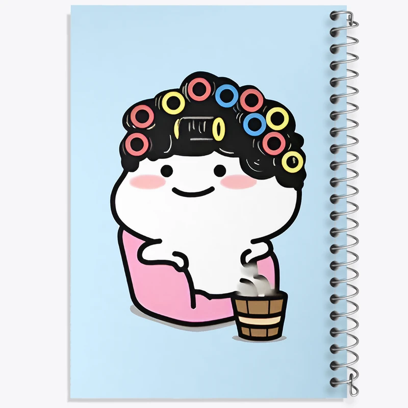 دفتر مشق 50 برگ خندالو طرح آدمک کیوت و بامزه کد N5186