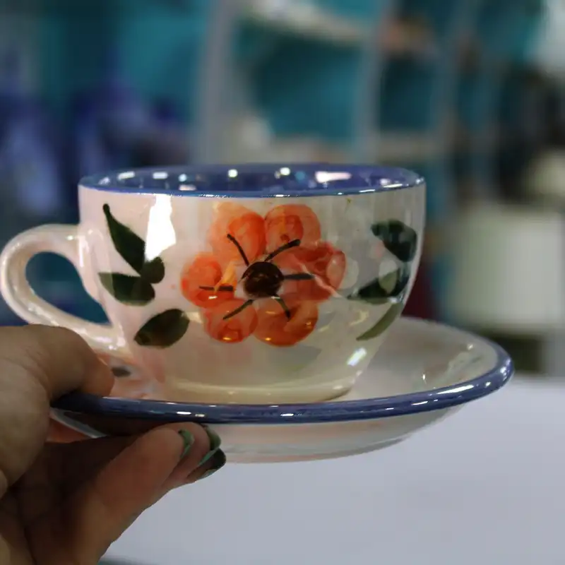 ست فنجان و نعلبکی سرامیکی مدل لاستر