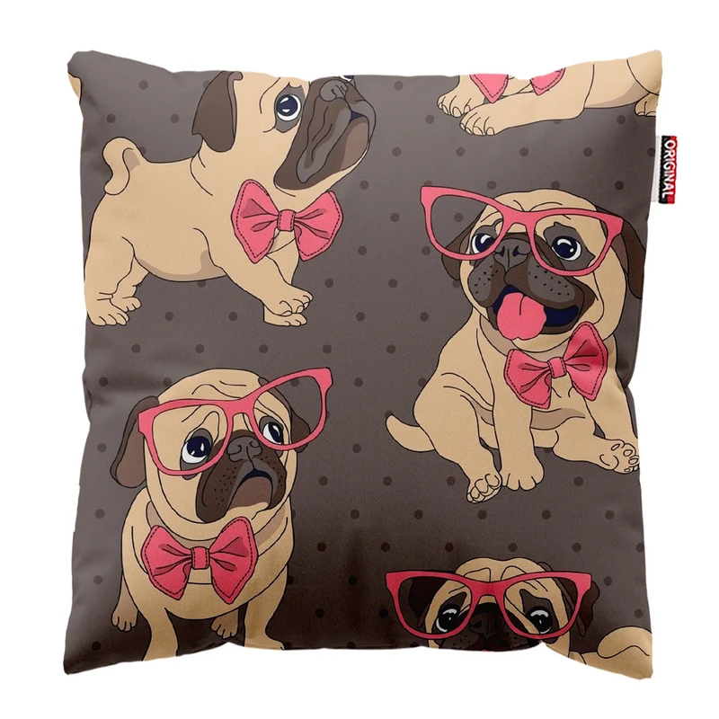  کوسن پاد آفرین طرح سگ بامزه کد 2086 سایز 30*30 سانتی متر