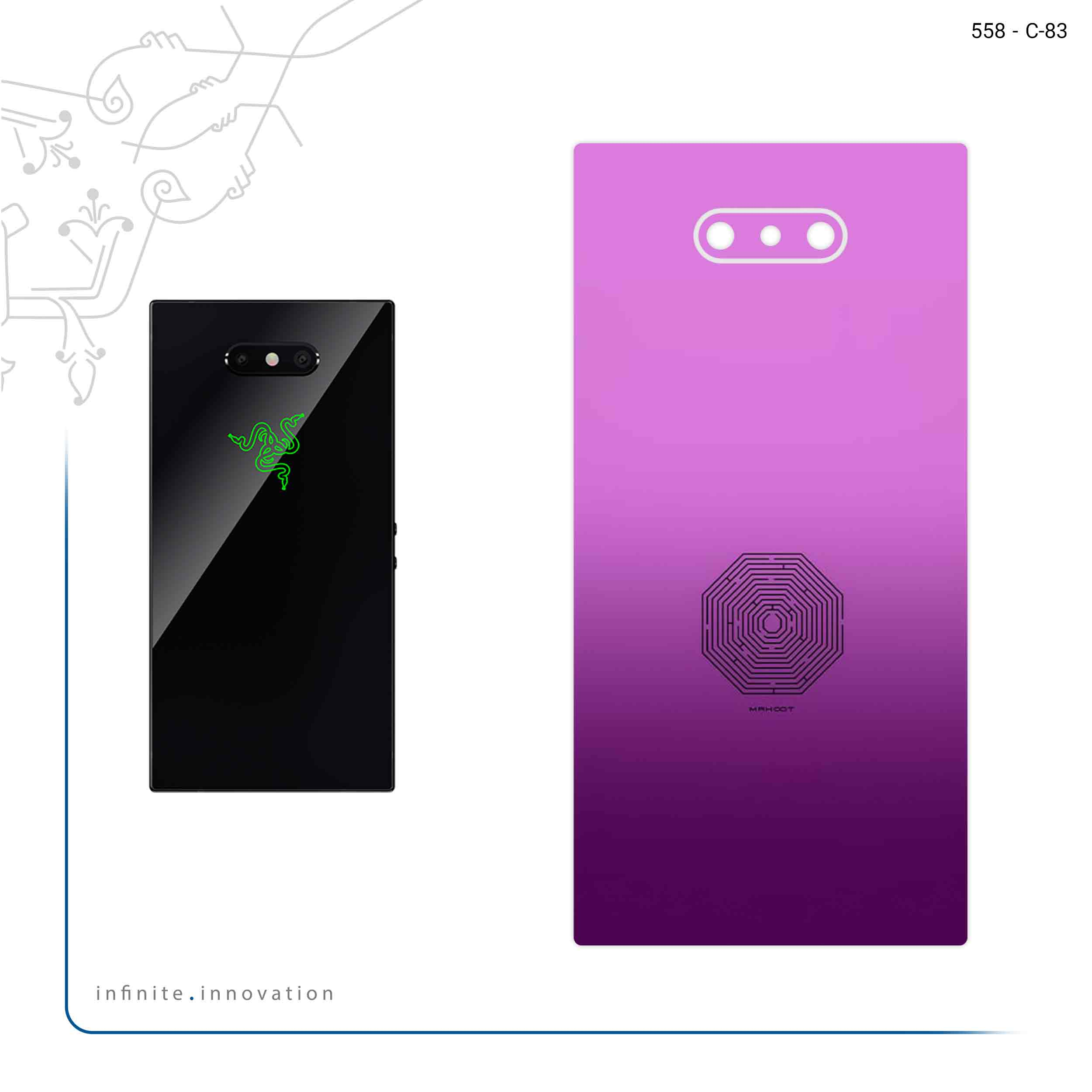 برچسب پوششی ماهوت مدل Minimal Maze مناسب برای گوشی موبایل ریزر Phone 2