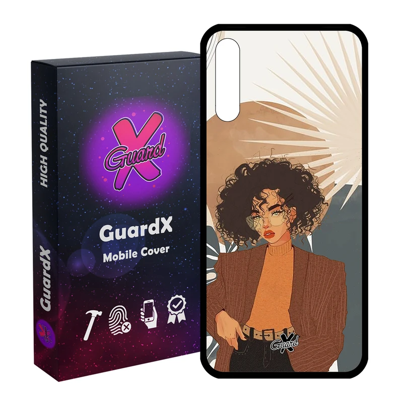 کاور گارد ایکس طرح Girl مدل Glass10369 مناسب برای گوشی موبایل سامسونگ Galaxy A30s / A50 / A50s