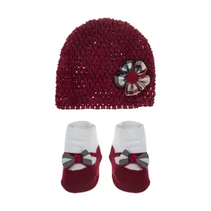 ست کلاه و پاپوش نوزادی کد 00109 