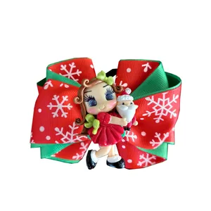 کش مو دخترانه مدل دختر و بابانوئل کد NANUL-Santa-Girl-010
