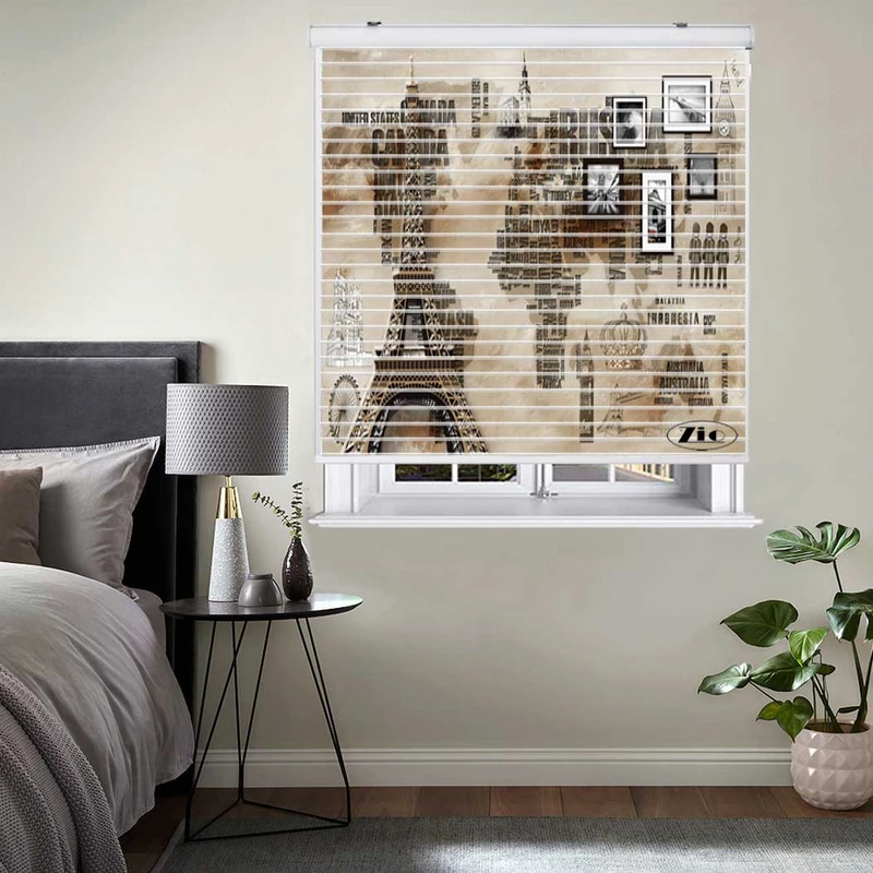 پرده زبرا زیو مدل C-2011 سایز 150x150 سانتی متر