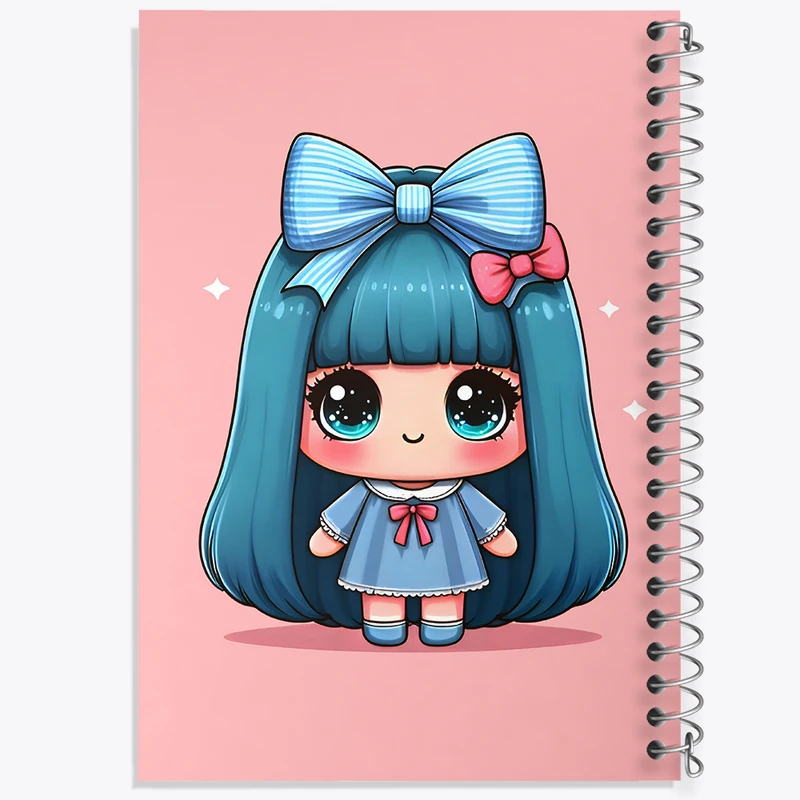 دفتر مشق 100 برگ خندالو طرح دخترانه کیوت کد N5977