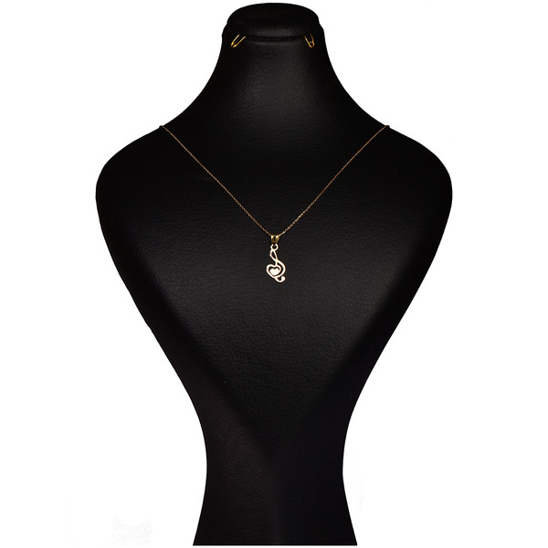 گردنبند طلا 18 عیار زنانه کرابو طرح کلید سل مدل Kr7009