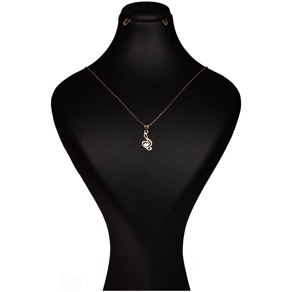 گردنبند طلا 18 عیار زنانه کرابو طرح کلید سل مدل Kr7009 -  - 1