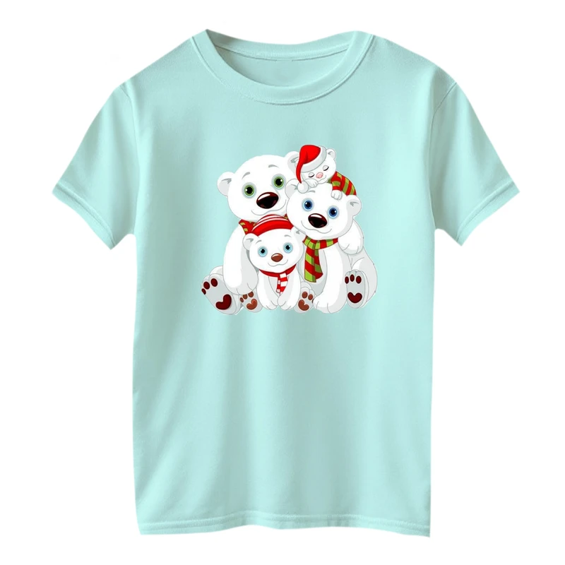 تی شرت آستین کوتاه بچگانه مدل خرس کریسمس کد 1