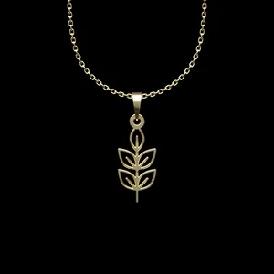 گردنبند طلا 18 عیار زنانه مدوپد مدل برگ کد L2-1-1240