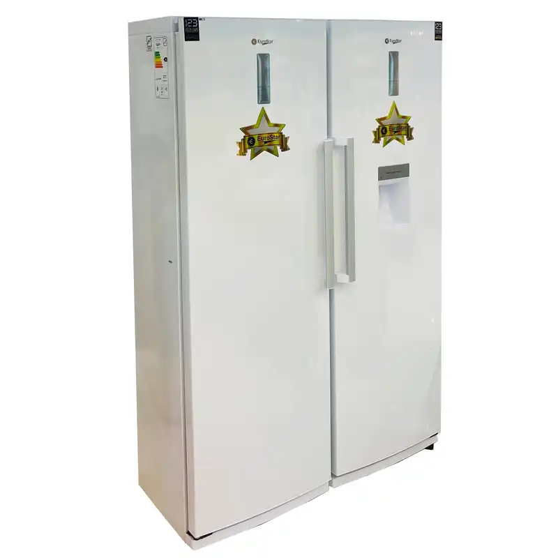 یخچال و فریزر دوقلو 36 فوت یورو استار مدل ENR1760W-ENF1760W
