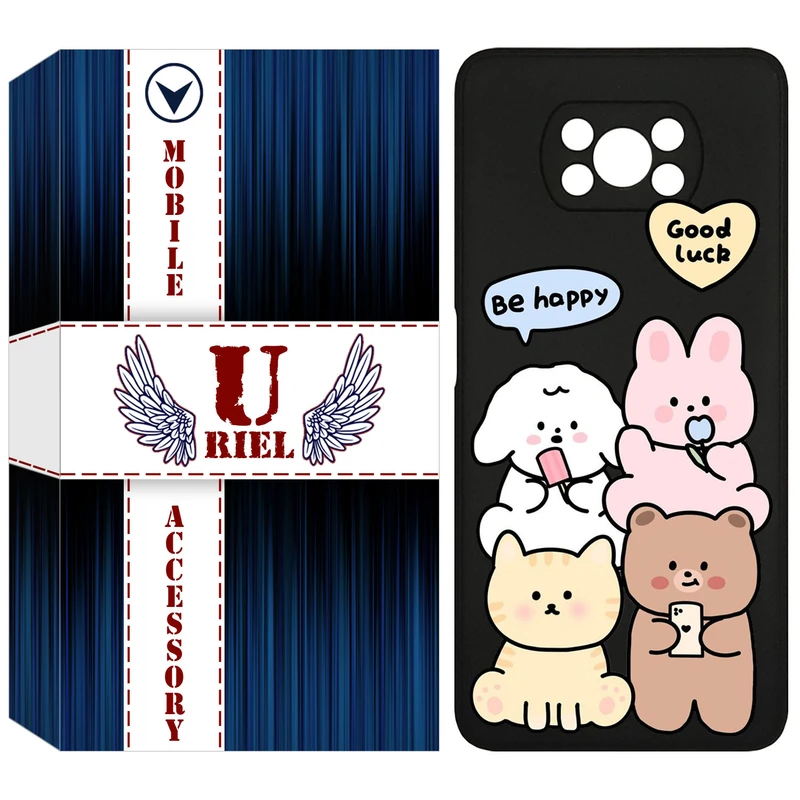 کاور یوریل مدل KSH کد 14 طرح هپی مناسب برای گوشی موبایل شیائومی Poco X3 / Poco X3 Pro