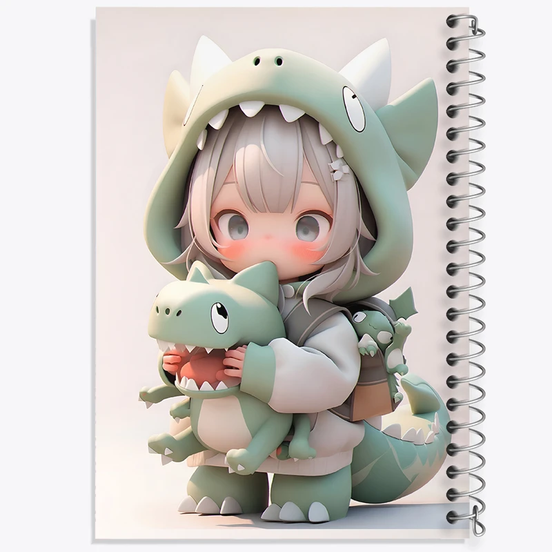 دفتر ژورنال نویسی 50 برگ خندالو مدل نقطه ای طرح دخترانه کیوت کد N4420