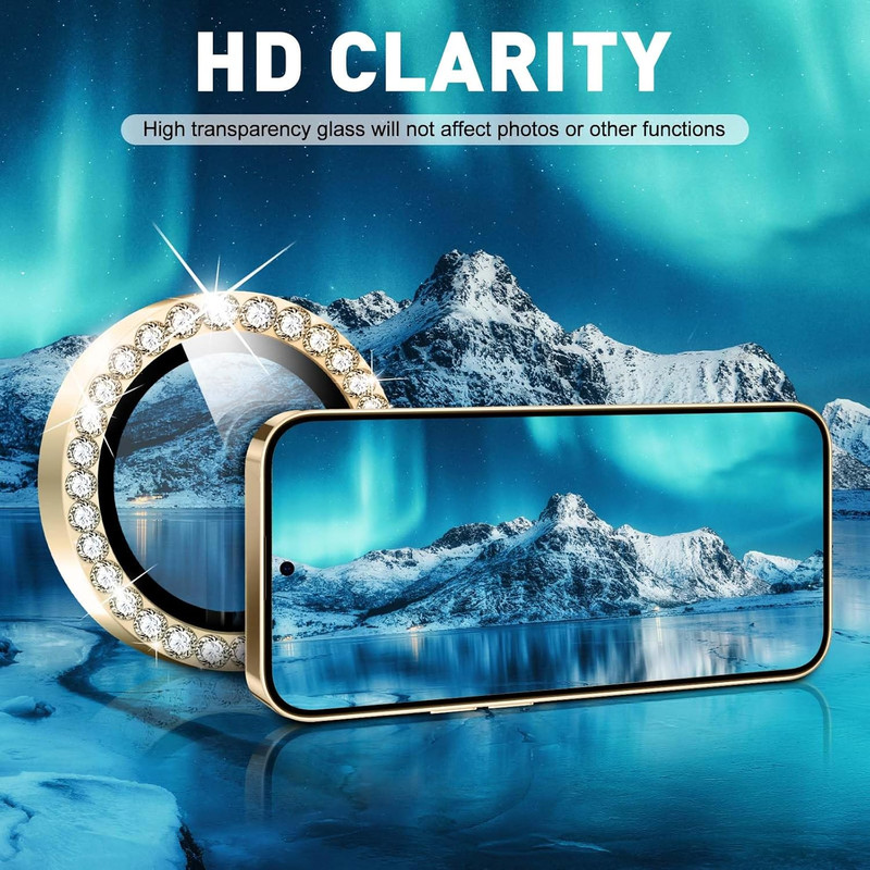 محافظ لنز دوربین کینگدام مدل Diamond Ring مناسب برای گوشی موبایل شیائومی Redmi Note 13 Pro Plus