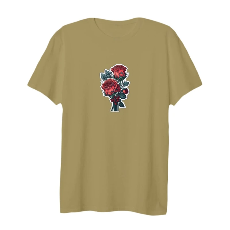 تی شرت لانگ آستین کوتاه زنانه مدل گل رز