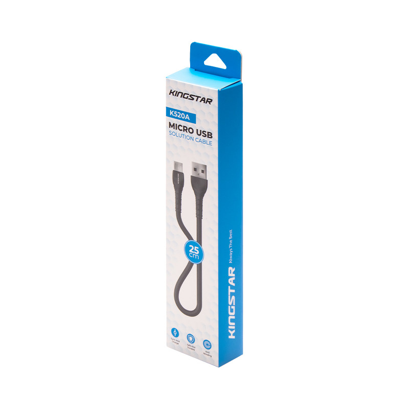 کابل تبدیل USB به microUSB کینگ استار مدل K520A طول 0.25 متر