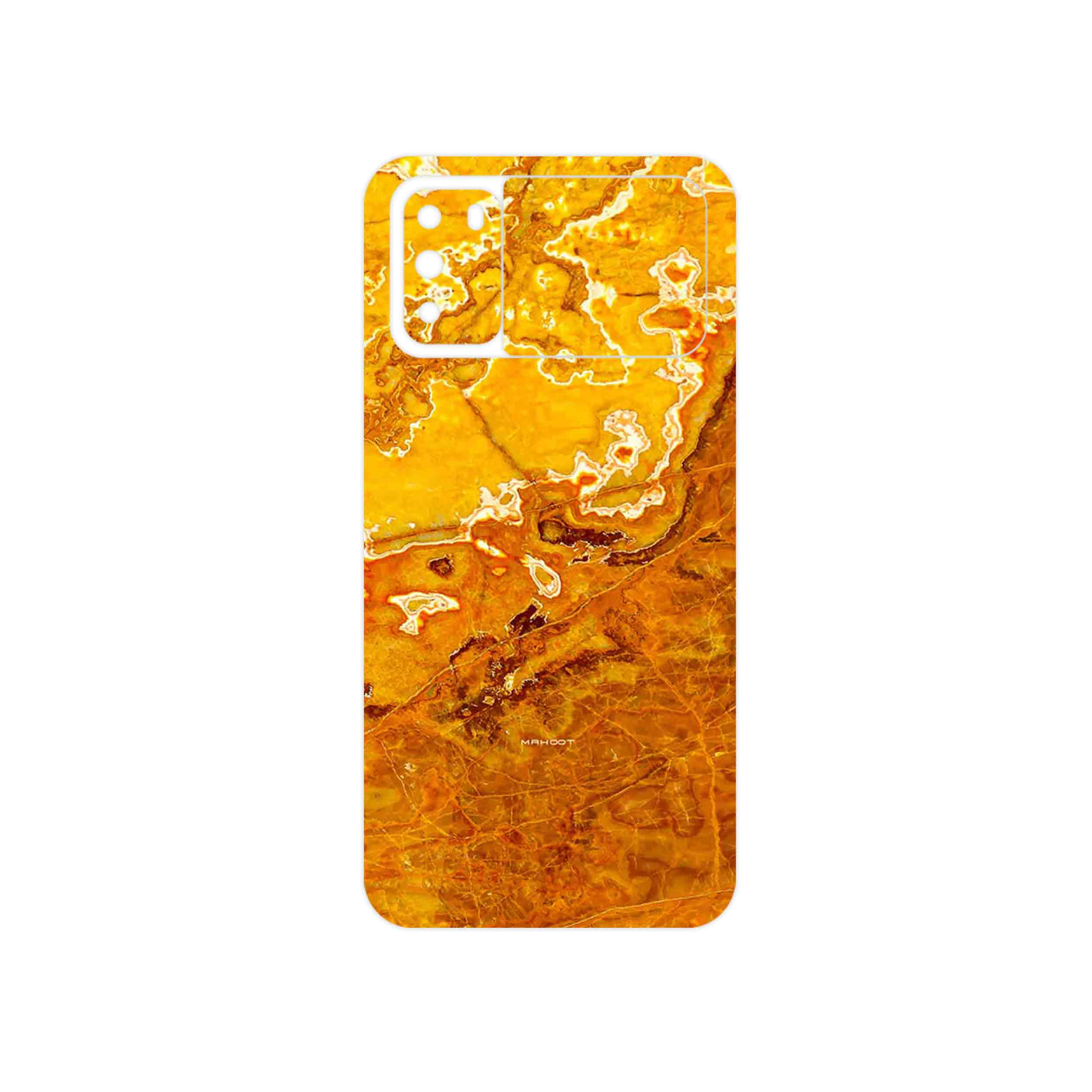 برچسب پوششی ماهوت مدل Gold Marble مناسب برای گوشی موبایل شیائومی Poco M3
