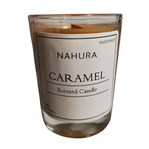شمع لیوانی معطر مدل D009 با رایحه کارامل زمان اتمام 10 ساعت